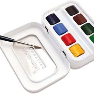 Sennelier Mini Aquarelle Boîte en métal de 8 demi-pans